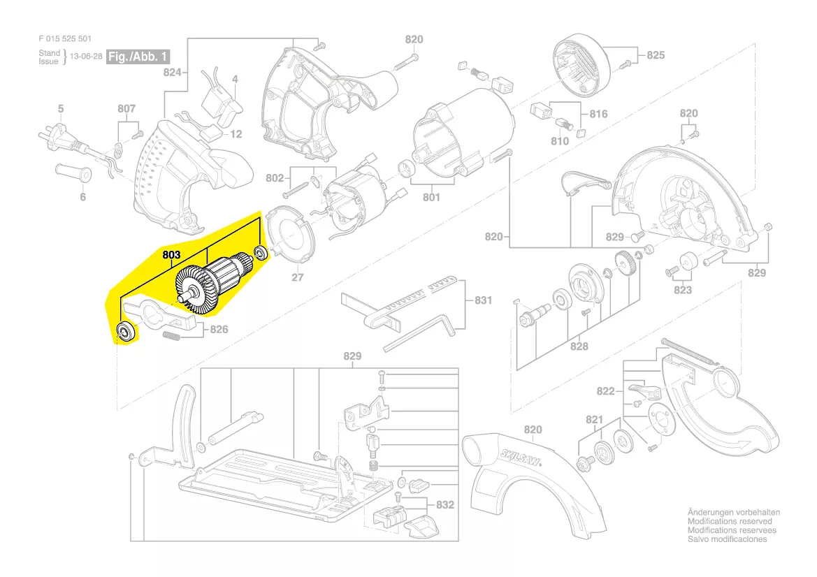 Induit réf. 2 610 Z05 005 Skil